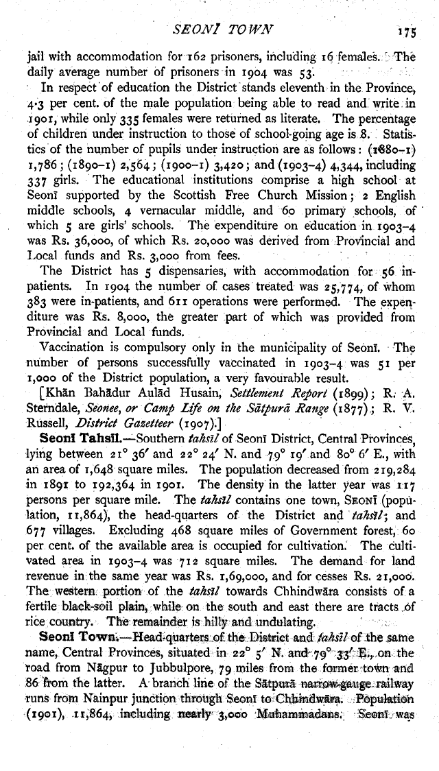 Imperial Gazetteer2 of India, Volume 22, page 175